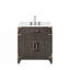 30 po X P 22 po Ensemble de meuble-lavabo simple D avec comptoir en marbre et robinet-429367199-429367196