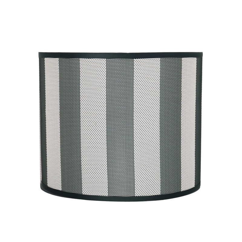 Abat-jour tambour en tissu de 10 po (araignée) gris/noir