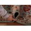 Tapis bleu clair à motif floral Oushak pour vestibule 3 x 5