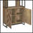Rustic Oak Herringbone 2-Door Bookcase