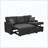 Linen Blend Upholstered Sectional Pull-Out Bed Chaise Storage