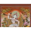 Art mural Khandume Thangka - Dakini bouddhiste tibétain peint à la main, toile Brocadeless avec or 24 kt, décor d'énergie féminine sacrée