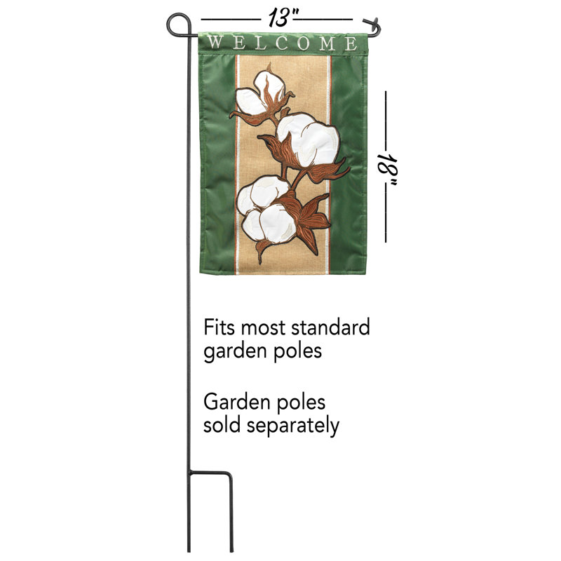 Drapeau de maison en coton 2 côtés, 18 po x 13 po