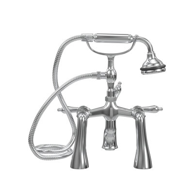 2 Handle Bathroom Clawfoot Tub Faucet with Diverter