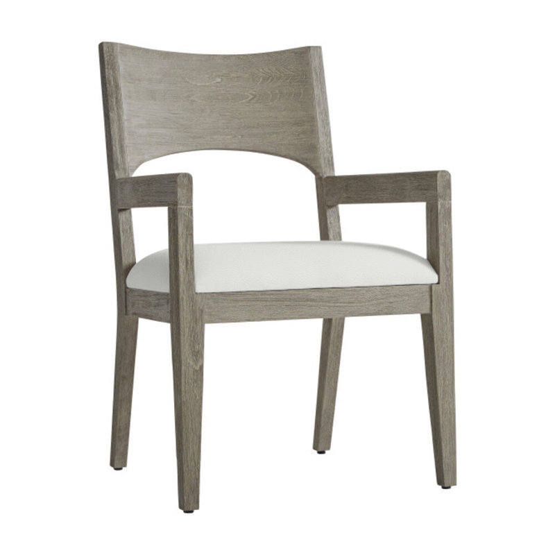 Calais Patio Dining Armchair with Cushion, White Vinyl 6503-000