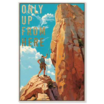 Only Up From Here Canvas Mancave Sports Art Prints by Art Remedy
