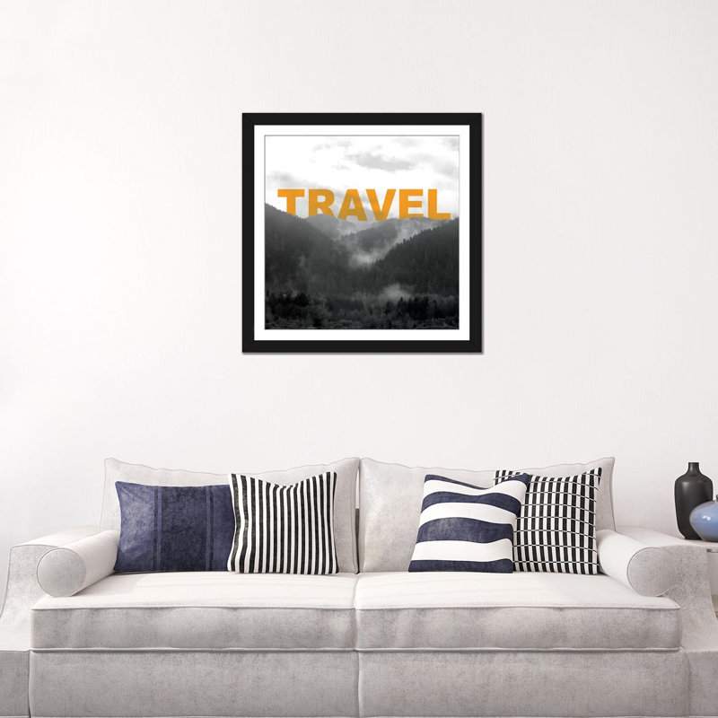 «Bold Adventures IV», impression sur toile, H 24 po x l 24 po x P 1 po, Papier avec cadre noir, Blanc