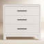 Commode en bois manufacturé et solide à 3 tiroirs l 36 po Wrightia-1316113536