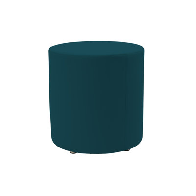 18 inch Round Everyday Vinyl Ottoman, 19 inch Height