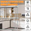 Double tablette robuste en acier inoxydable pour table de préparation et de travail - Tablette commerciale réglable à 2 niveaux, certifiée NSF pour le restaurant, la cuisine, le bar, le garage, taille: 12 po x 36 po-1248181446