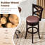 29 "Tabouret de bar pivotant 29" avec repose-pieds et structure en bois d'hévéa pour îlot de cuisine-1377740853