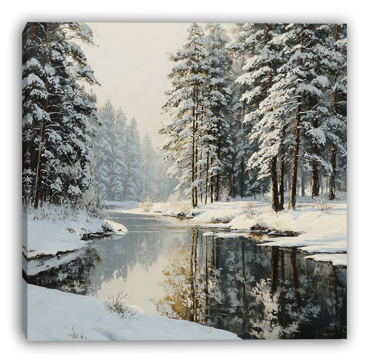 Union Rustic Frost Wrapped Canvas Wall Art | Wayfair