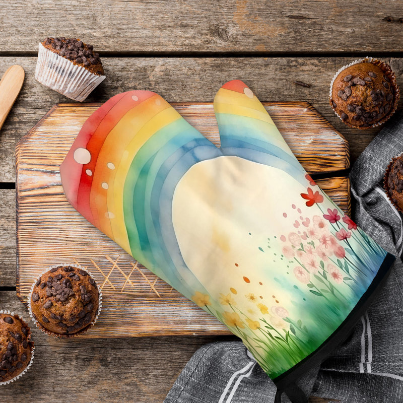 Delicate Scene Oven Mitt Cotton Twill