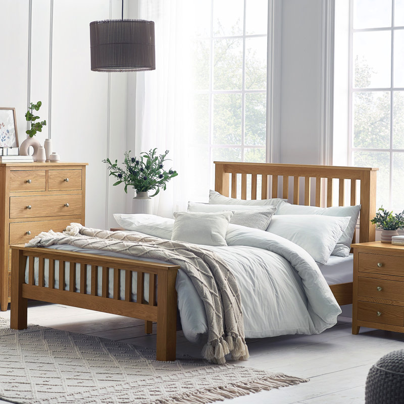 Herblain Solid Wood Bed, Kingsize (5')