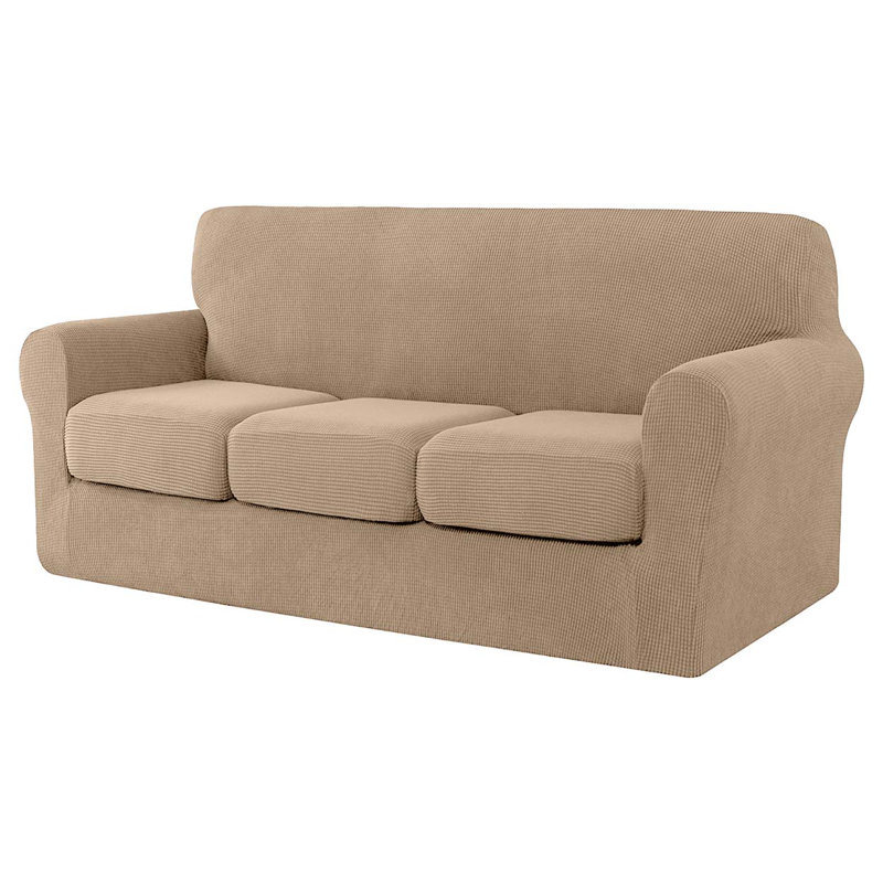 Housse moelleuse pour canapé, Mélange de polyester kaki