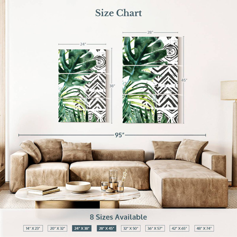 Harnek Palm Pattern II, 38" H x 24" W