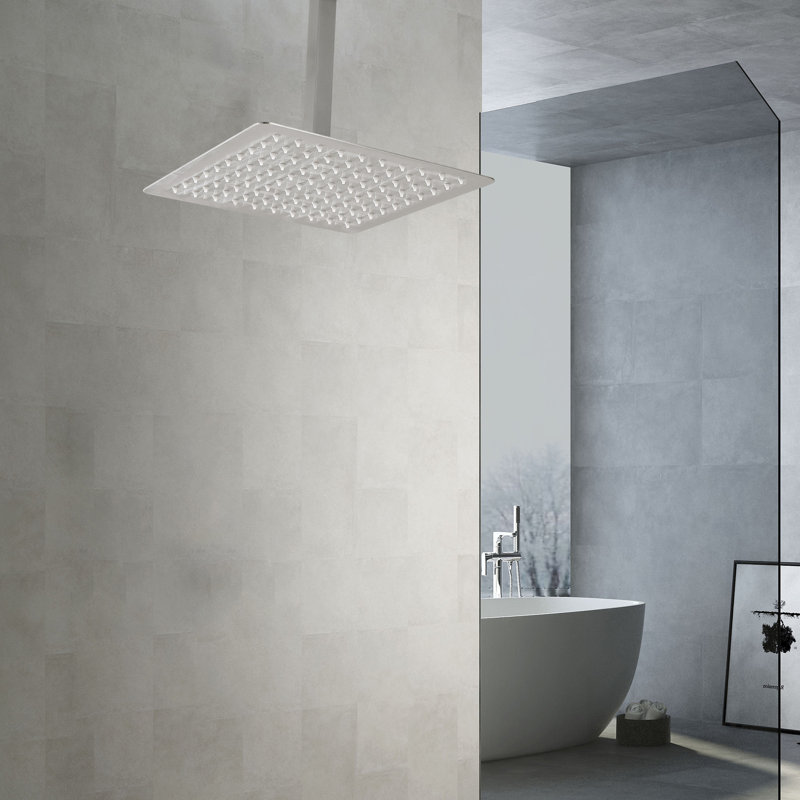 Rain Fixed Shower Head, Matte Black