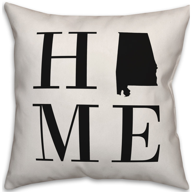 Coussin intérieur / extérieur Alabama Home State, Alabama