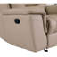Siège inclinable en cuir avec soins lombaires - beige, base en acier inoxydable, dossier de chaise beige, élégant