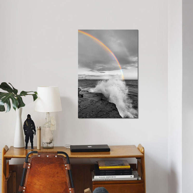 Clarks Point, impression arc-en-ciel sur toile, H 12 po x l 8 po x P 0,75 po, Toile tendue, Pas de tapis