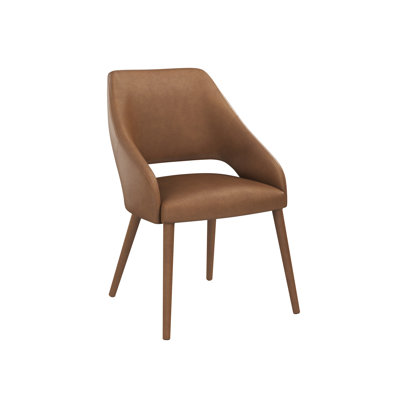Fauteuil de salle à manger Durinick - Cuir MISSOURI COGNAC - Brun