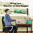 Rectangle Computer Desk with Shelves, Office Desk with Power Outlets & RGB LED Lights-493475231-493475203