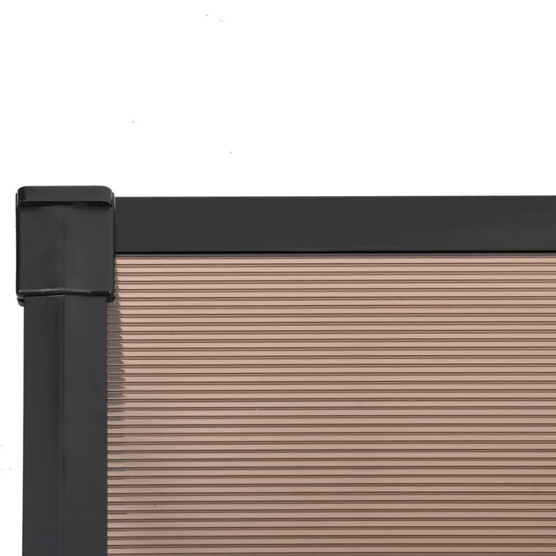 Dakota Fields 297.5cm W x 90cm D Plastic Cover Retractable Patio Awning, Black