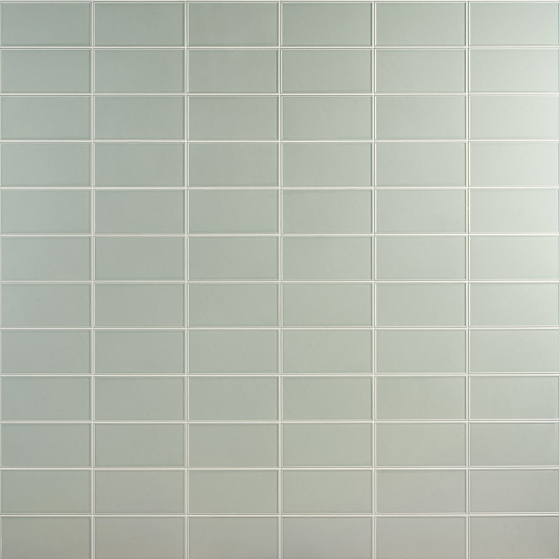 Carreau de céramique 4 "x 8" Tori Border, Vert, 4" W x 8" L