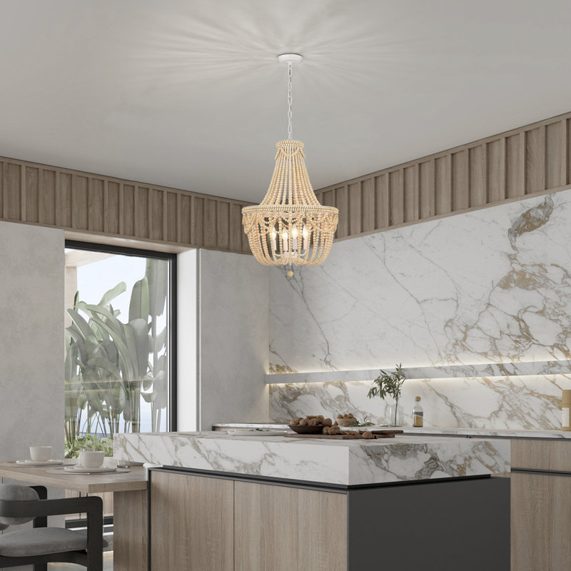 4 - Light Dimmable Tiered Chandelier