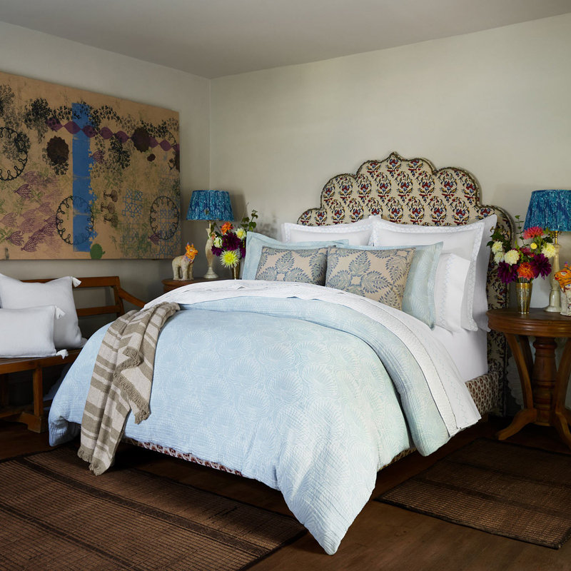 Adesh Percale Duvet Cover Set, King Duvet Cover + 2 Shams