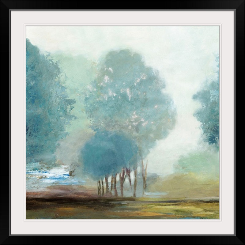 « bleuet hill i », reproduction, H 28 x l 28 po x P 1 po, Cadre noir