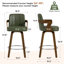 Tabouret de bar et de comptoir pivotant rembourré avec accoudoirs (ensemble de 3)-1839930457-1839930459