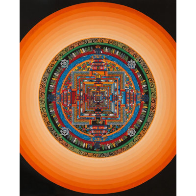 Circle Of Life Mandala With Halo (Brocadeless Thangka)