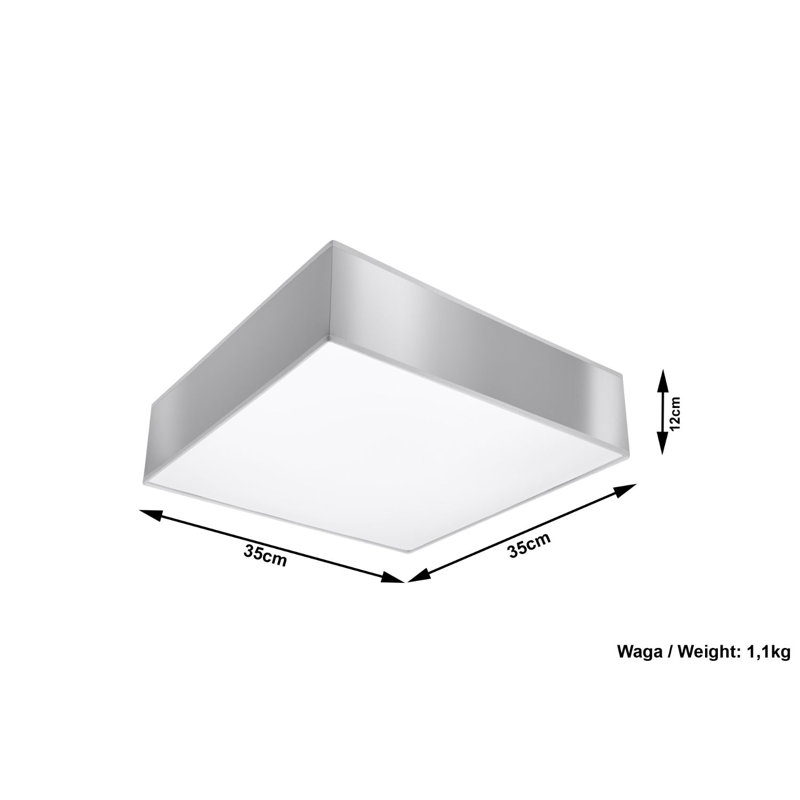 Brescia Plastic Flush Mount, Grey