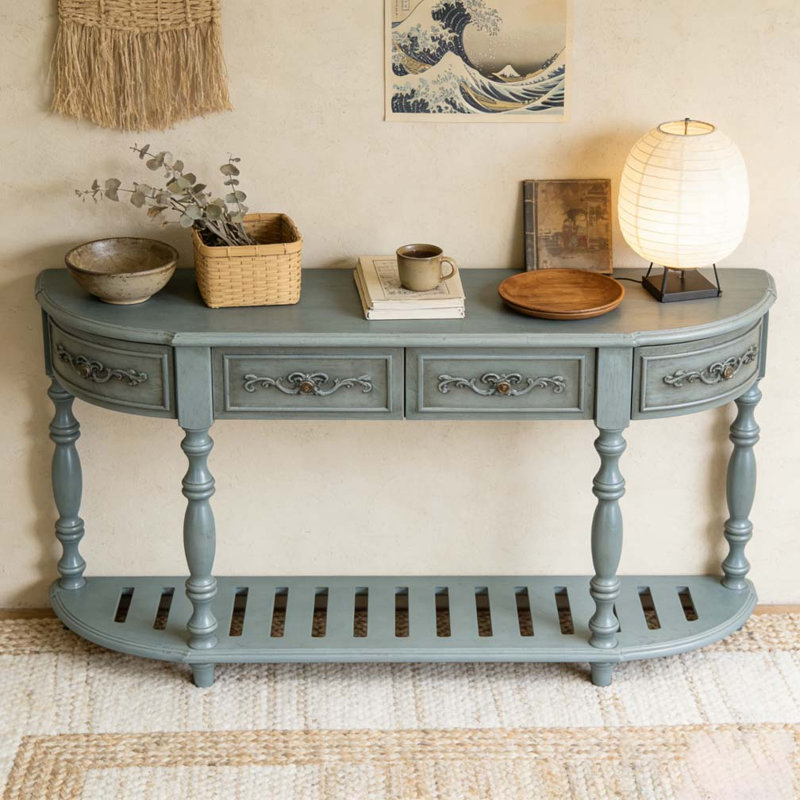 Console 52 po moderne et contemporaine, Bleu antique