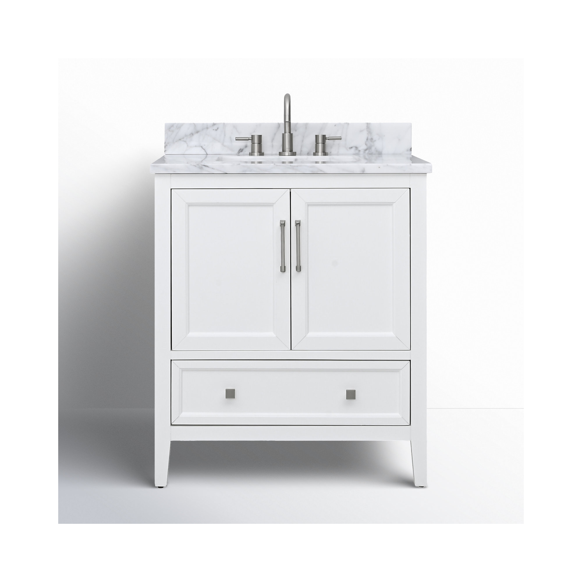 Murrieta 25'' Single Bathroom Vanity, White, 31"