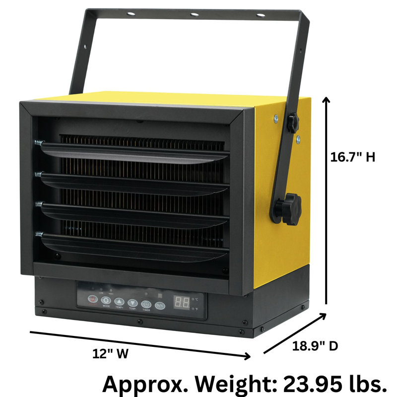 Chaufferette de garage électrique câblée Dura Heat 240 Volt, télécommande, 7500 Watts -EWH7500