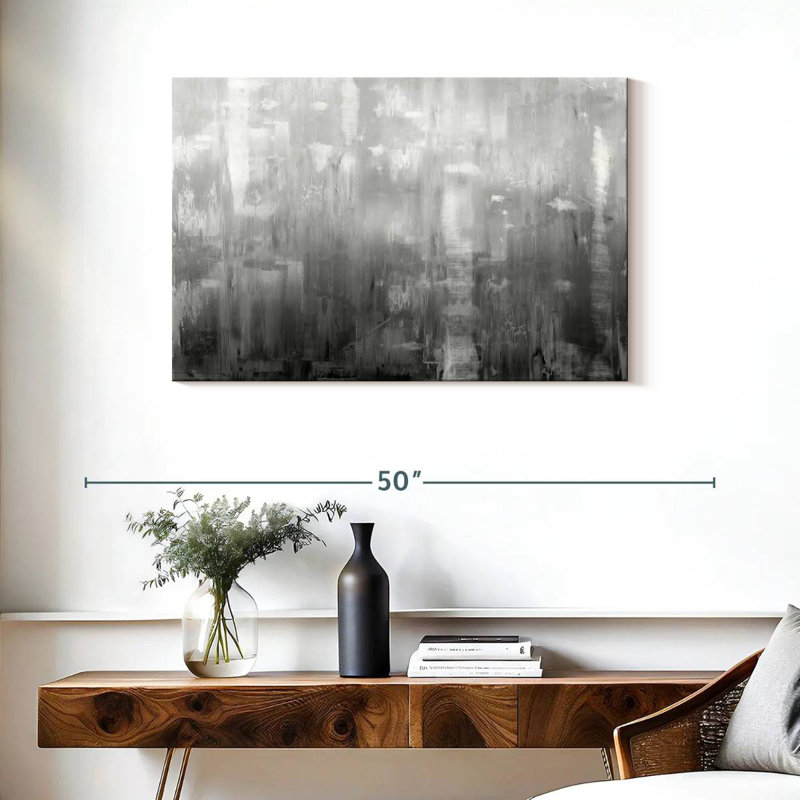Avery Textural In Grey, 24" H x 36" W