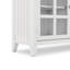 Armoire de rangement de style transitionnel de 62 po en bois massif avec portes vitrées et tablettes réglables Acadian-1531345190