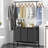 Laundry Sorter, Rolling Laundry Hamper With Hanging Rack, Laundry Hamper 3-Section With Wheels, Hampers For Laundry, Laundry Basket Organizer For Laundry Room, Rustic Brown