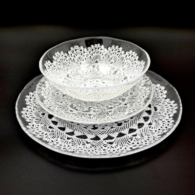 Handmade Glass Dinnerware Set 12 Piece - Service for 4