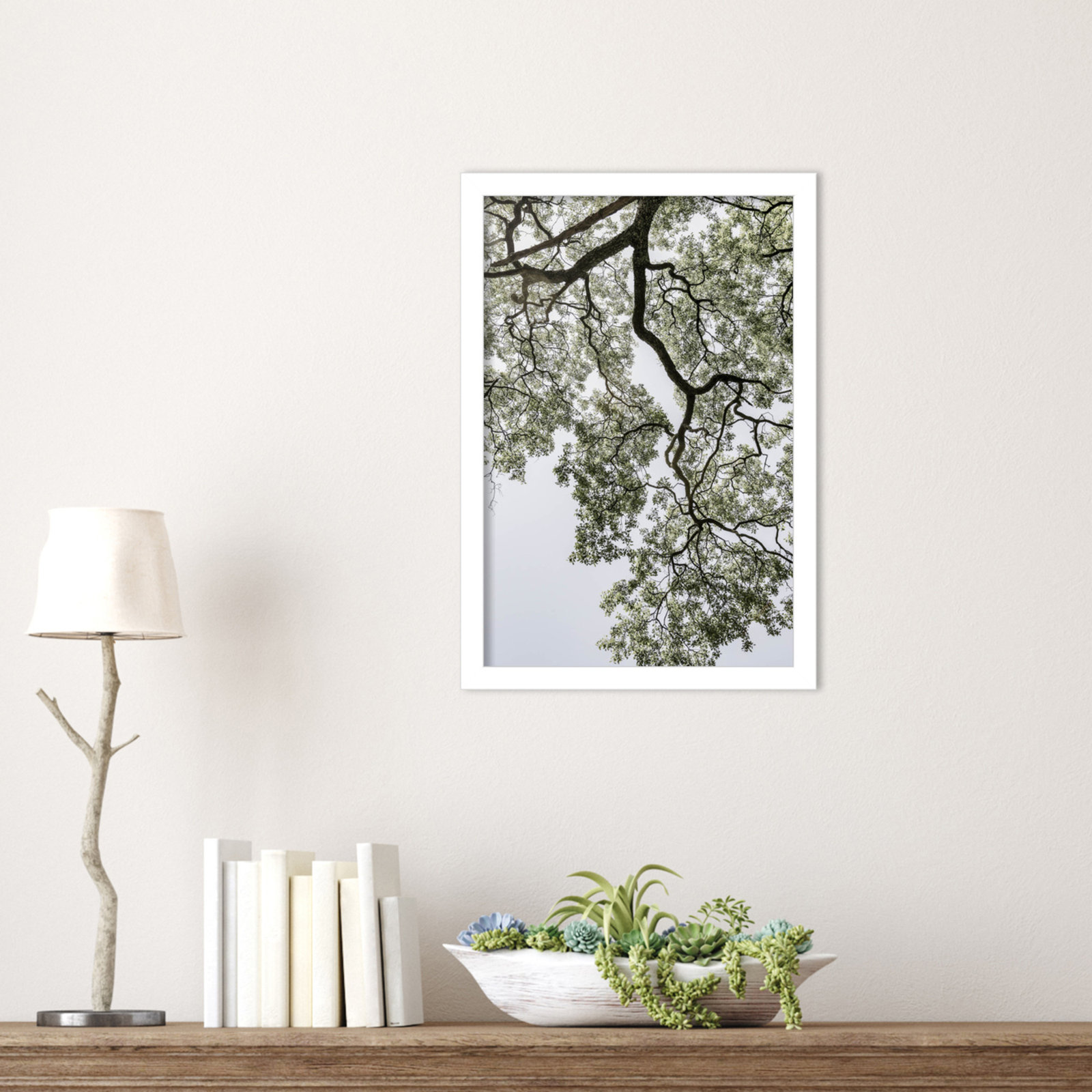 Coastal Forest by Shot by Clint Wood Framed Wall Art Print, White, 17" H x 12" W