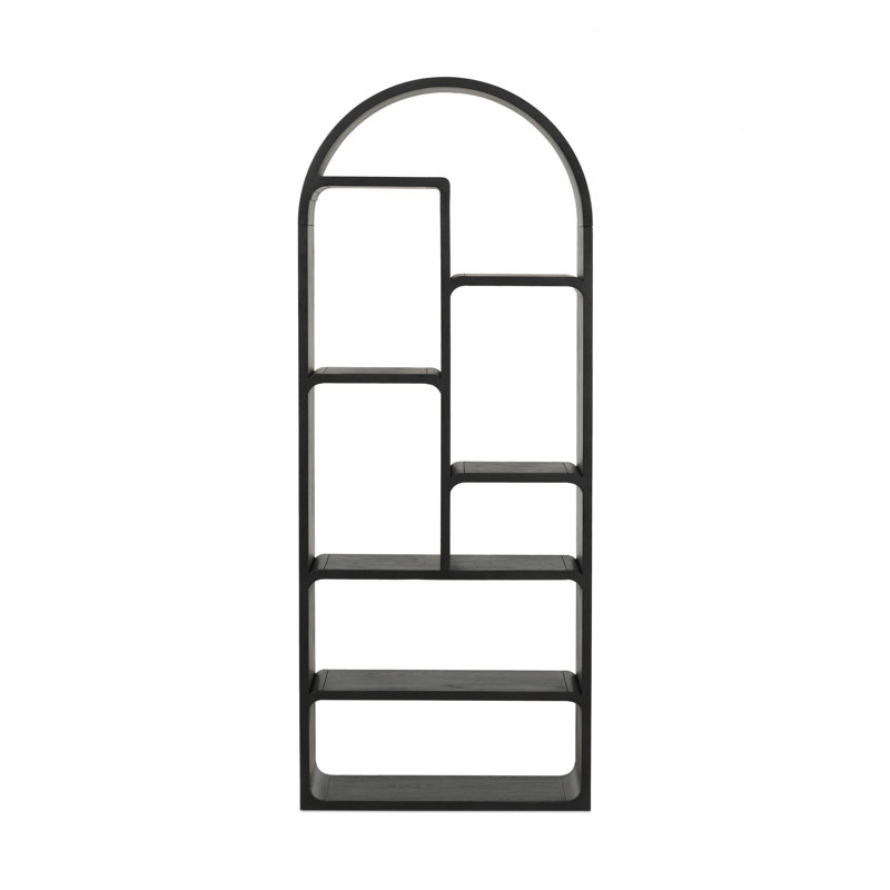Bibliothèque géométrique H 75 "x l 30" Zuma, Chêne ébène brossé