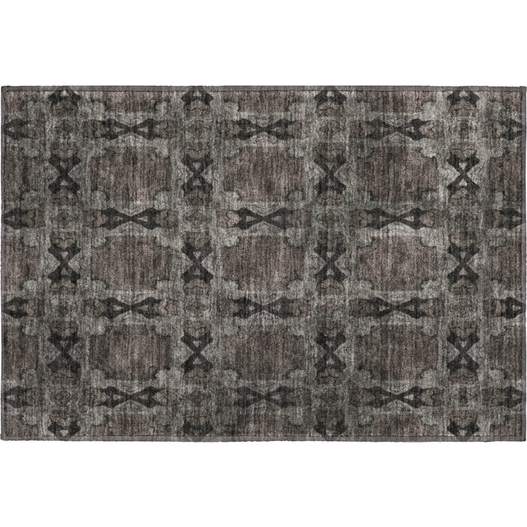 Premium Machine Washable Cerrito AMF564 Gray Rug