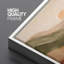 «Modern Abstract Desert Hills and Winding River Landscape», art mural encadré sur toile-124795573-124795572