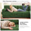 Canapé modulaire modulaire avec repose-pieds, canapé moderne en L à 3 places, canapé en chenille confortable - vert-886597319