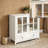 Premium Kitchen Buffet: Durable Sideboard With Customizable Shelving&Retro Glass Doors