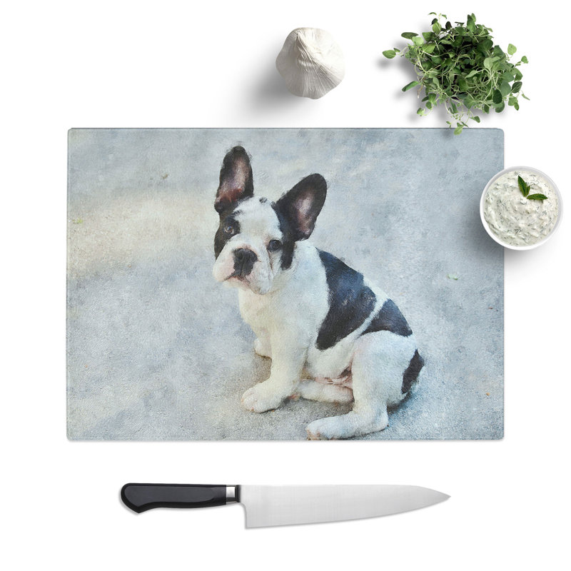 French Bulldog Vol.3 Chopping Board, 0.4cm H x 28.5cm W x 39cm L