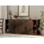 Grande armoire de rangement de style campagnard moderne de 82,7 po avec portes de grange et finition en écorce d'arbre résistante aux rayures Laziza-1605262119