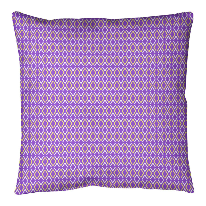 Coussin Katelyn Elizabeth, 28 po x 28 po, Mauve / Jaune